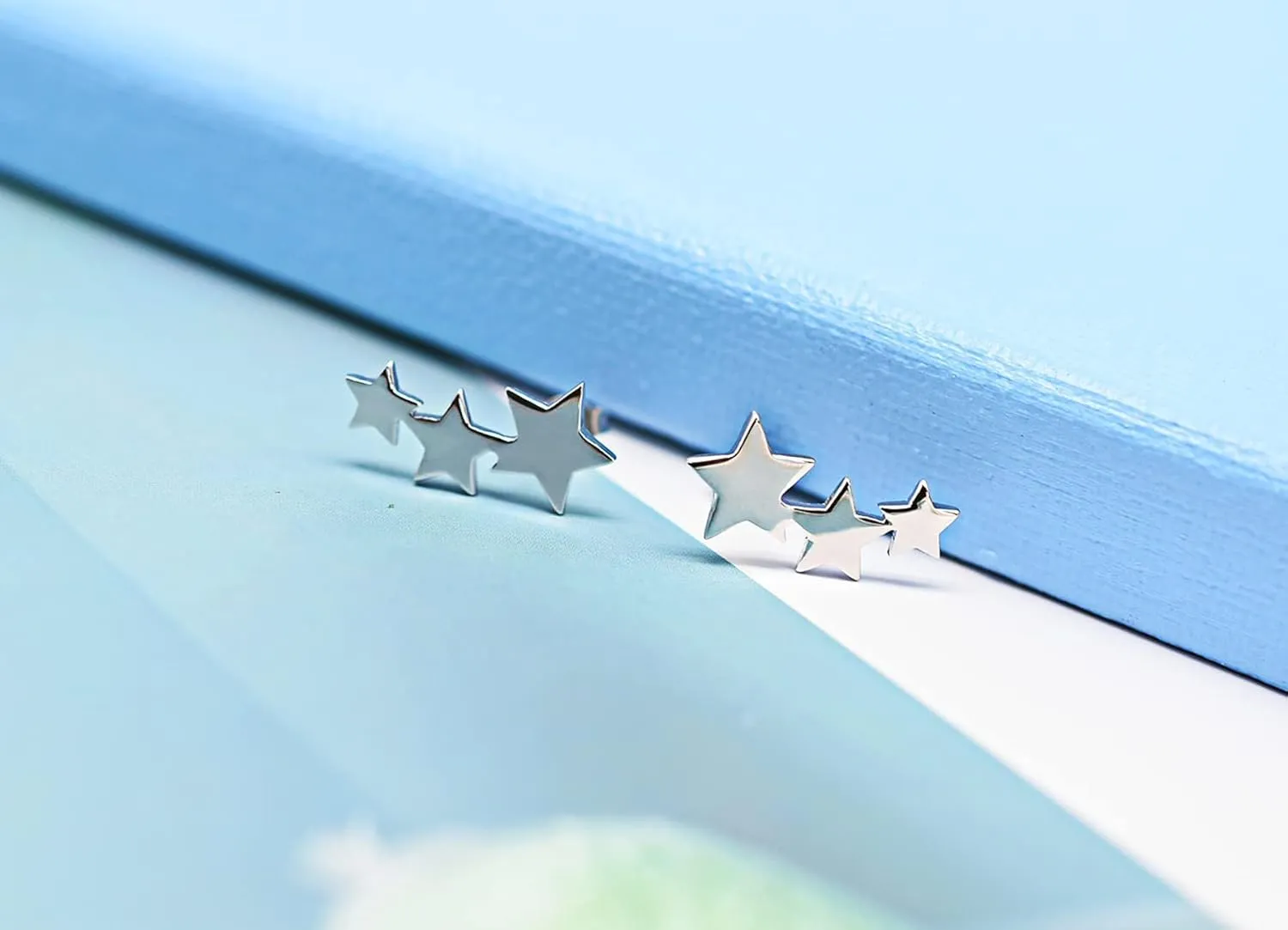 ONLYJUMP Star Stud Earrings For Women Small Star Stud Earrings Simple Star Bolt Stud Earrings Danity Stars Post Earrings Minimalist Star Shaped Stud Earrings Christmas Birthday Gifts