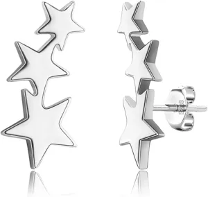 ONLYJUMP Star Stud Earrings For Women Small Star Stud Earrings Simple Star Bolt Stud Earrings Danity Stars Post Earrings Minimalist Star Shaped Stud Earrings Christmas Birthday Gifts