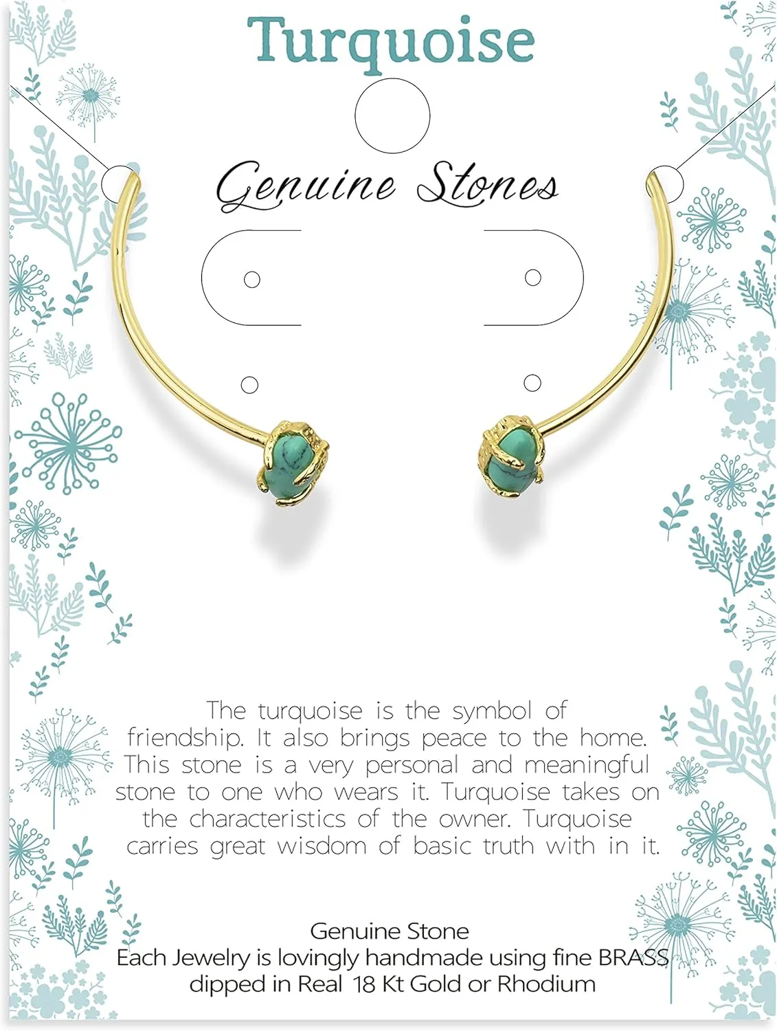 Open Cuff Bracelet for Women Silver Gold Plated Gemstone Charm Turquoise Stone Rose Quartz Bracelet Adjustable Stackable Bangle Bracelets for Women Jewelry Gift