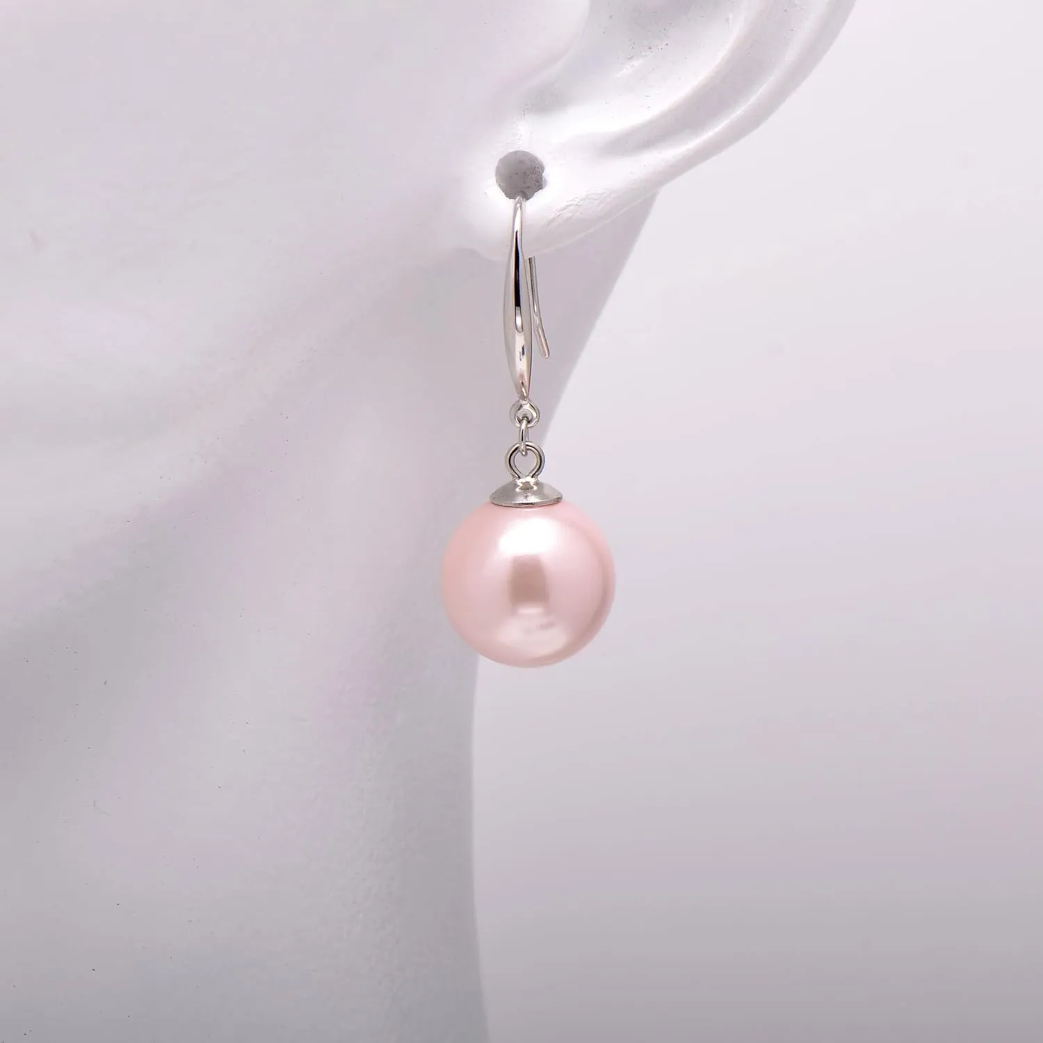 Paialco 925 Sterling Silver Simulated Faux Pearl Earrings Dangle Balls