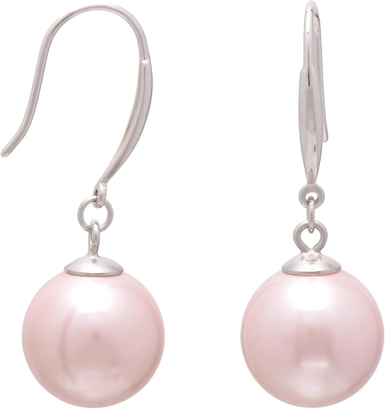 Paialco 925 Sterling Silver Simulated Faux Pearl Earrings Dangle Balls