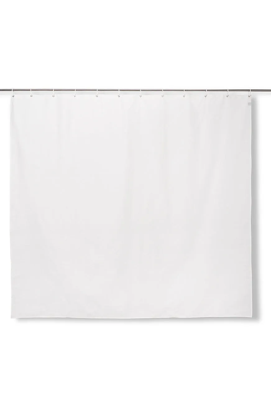 Panama Cotton Shower Curtain Plain White