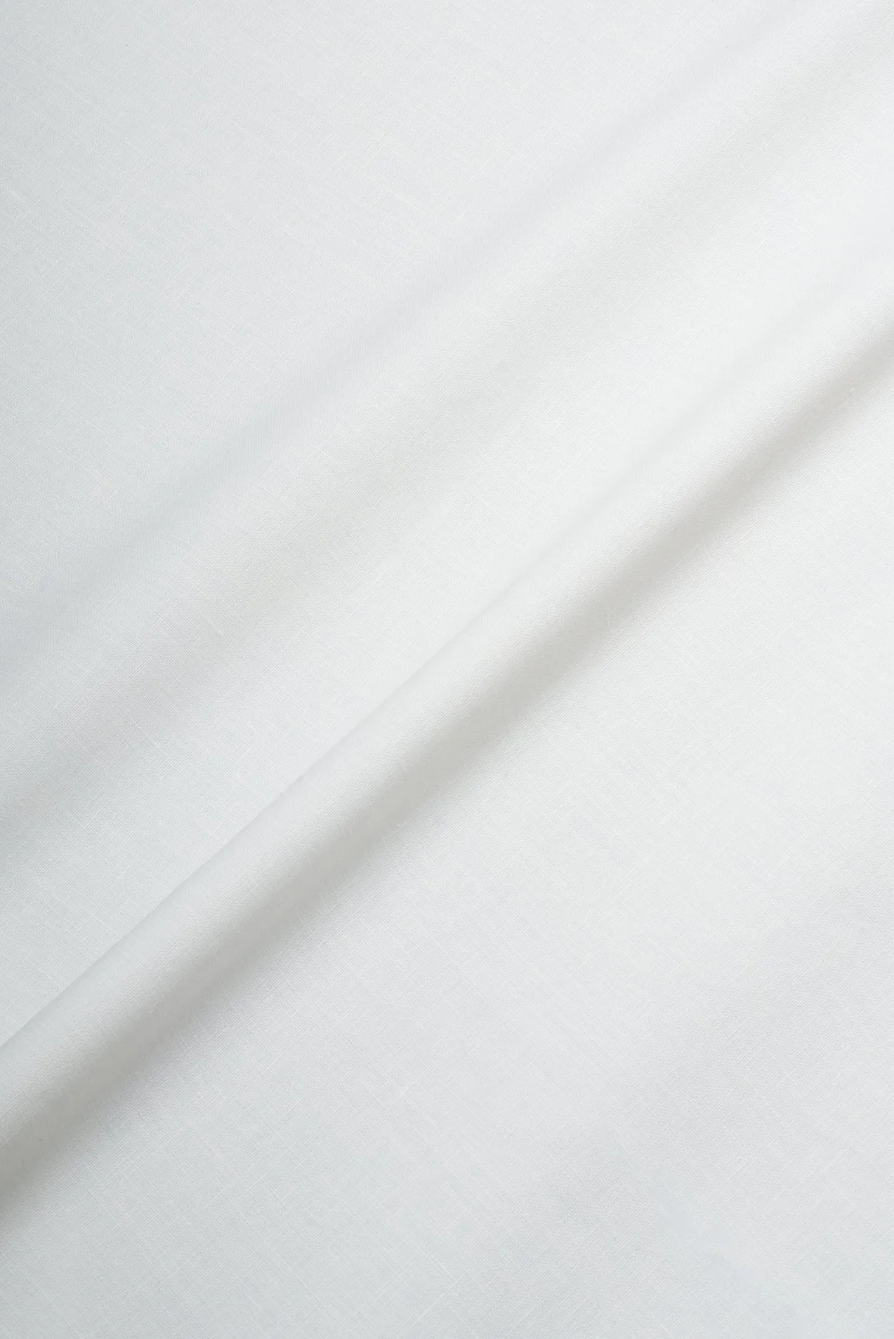Panama Cotton Shower Curtain Plain White