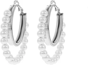 Pearl Hoop Earrings for Women Pearl Drop Earrings Birthday Wedding Jewelry Gifts for Women