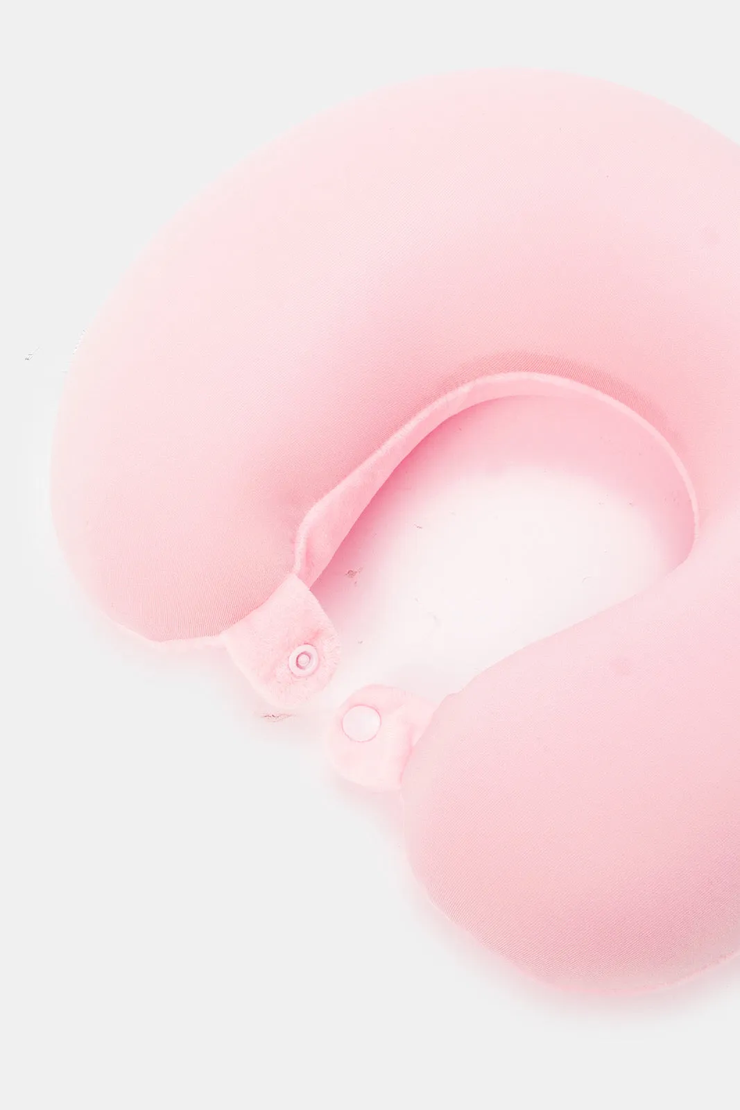 Pink Plain Soft Travel Pillow