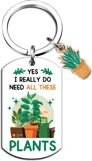 Plant Lover Gifts for Women Gardening Gifts Plant Lady Gift Gardener Gardening Accessories Cactus Plants Keychain Birthday Mothers Day Stuff for Girls Female