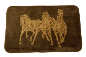 "3 Horses" Western Bath/Kitchen Rug - Choose from 2 Sizes!