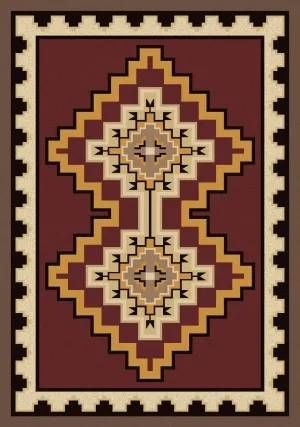 "Council Fire - Red" Area Rugs - Choose from 6 Sizes!