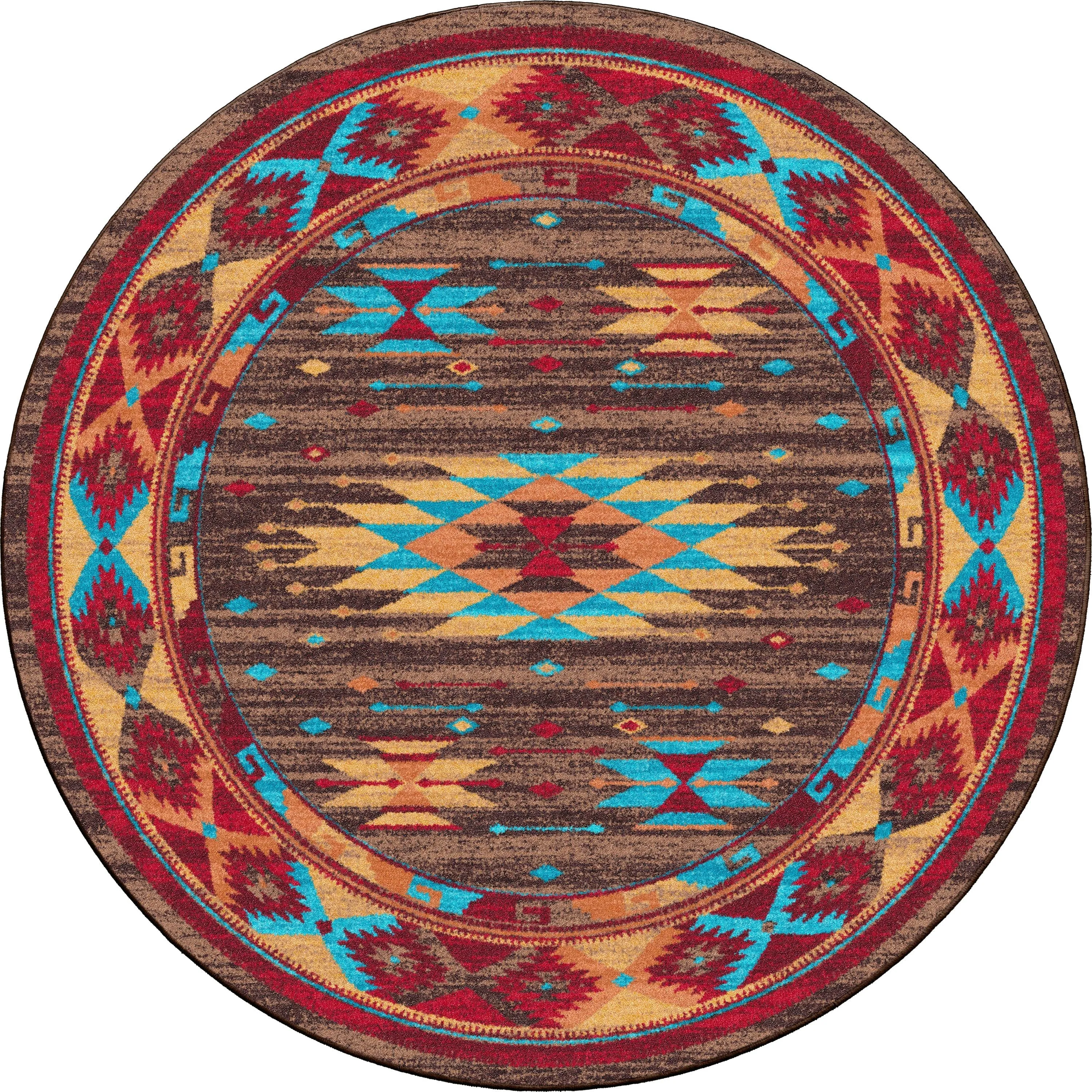 "Espuela Turquoise" Western Area Rugs - Choose from 6 Sizes!
