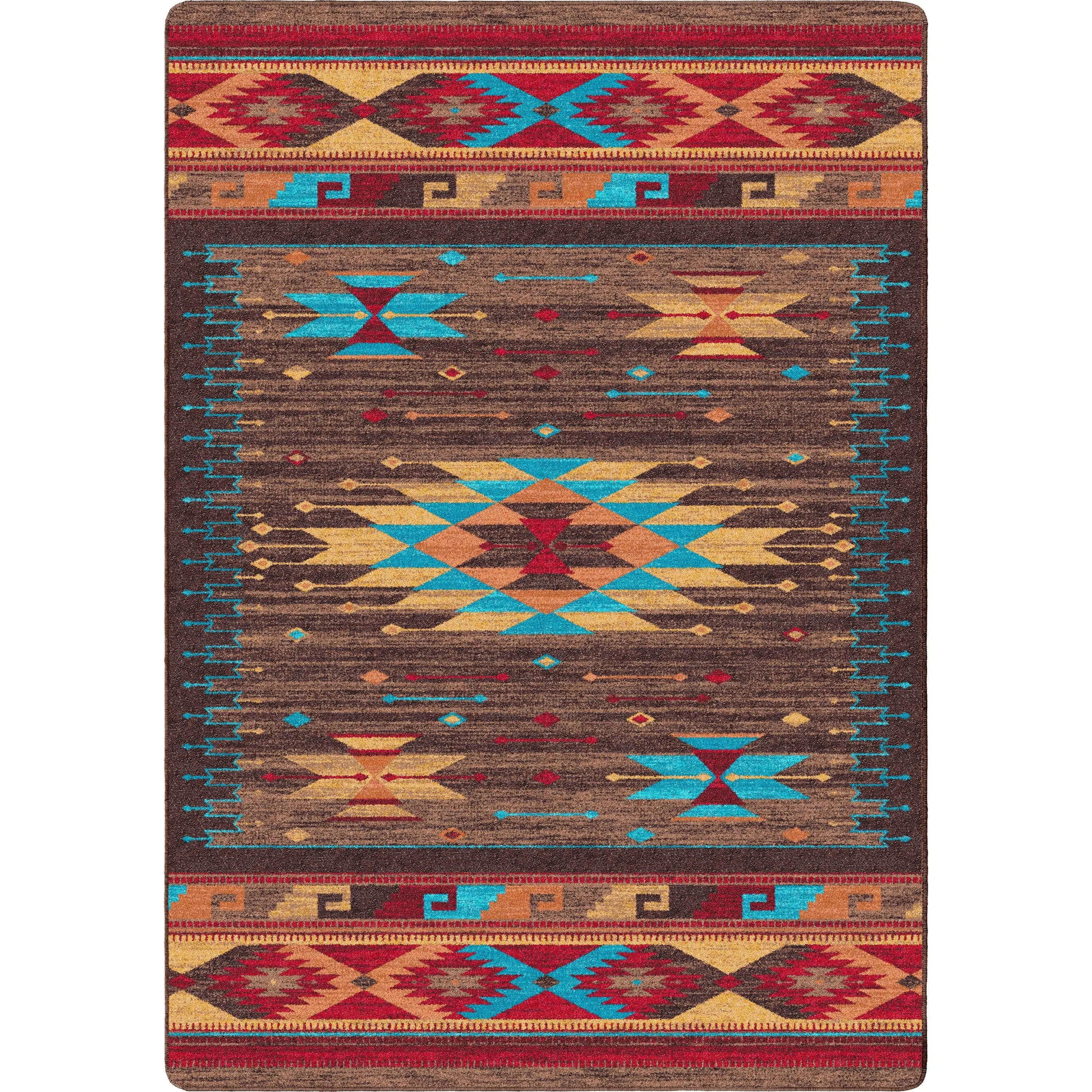"Espuela Turquoise" Western Area Rugs - Choose from 6 Sizes!