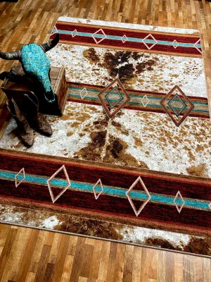"Fire Hide" Western Area Rugs - Choose from 6 Sizes!