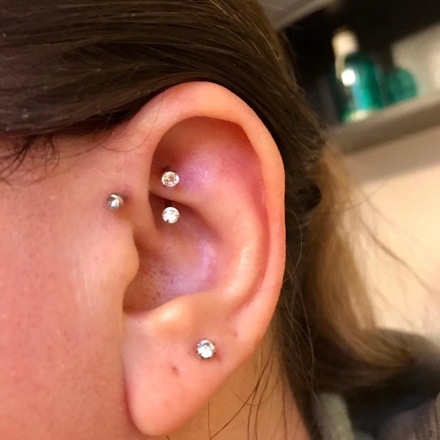 QWALIT Rook Piercing Jewelry Rook Earrings Internally Threaded Eyebrow Piercing Jewelry Eyebrow Rings Eyebrow Piercing Surgical Steel 16g Vertical Labret Lip Jewelry