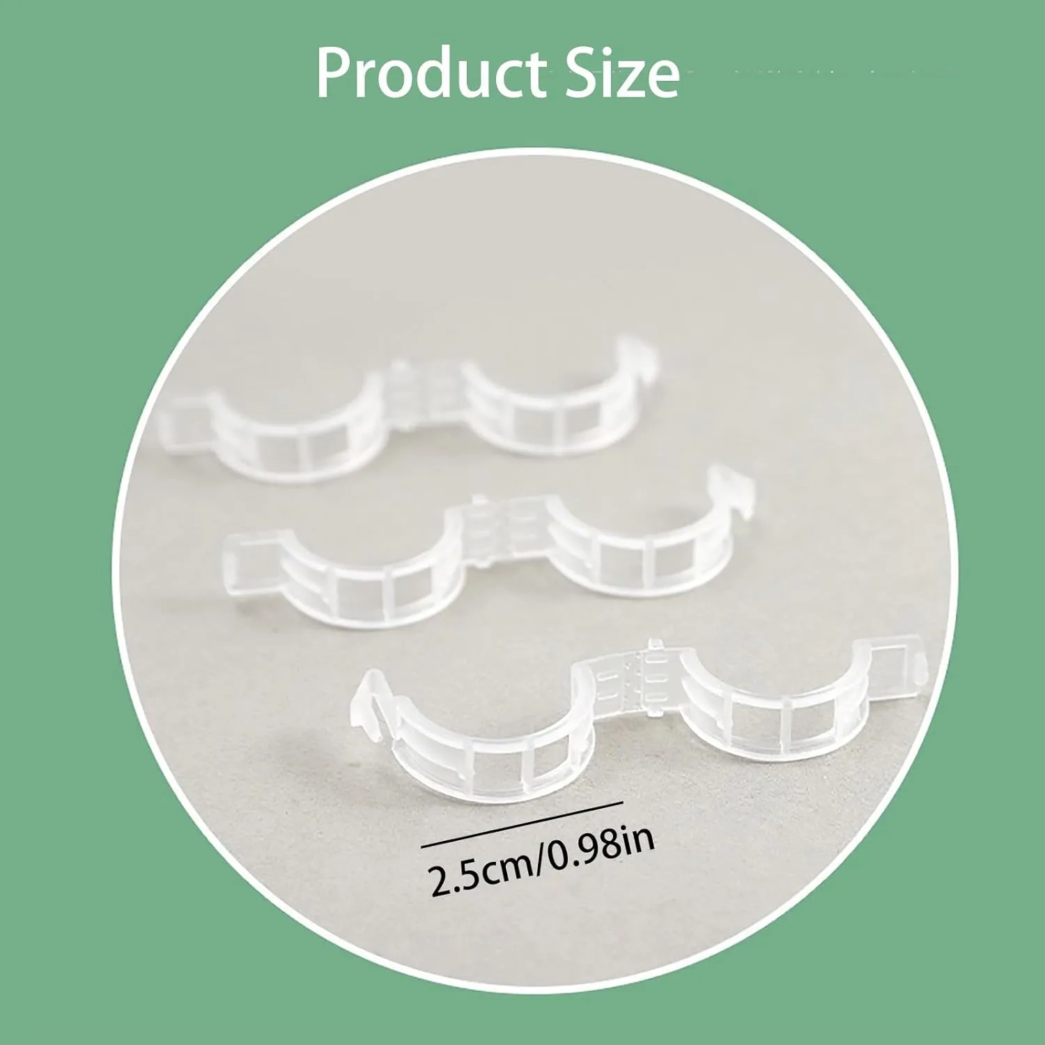 Reusable Plastic Plant Clips for Climbing Plants 2025 - Gentle & Secure Garden Support Clips for Tomatoes, Vines, Cucumbers, Grapes, Vegetables - Indoor/Outdoor Trellis Clips (100, Green)