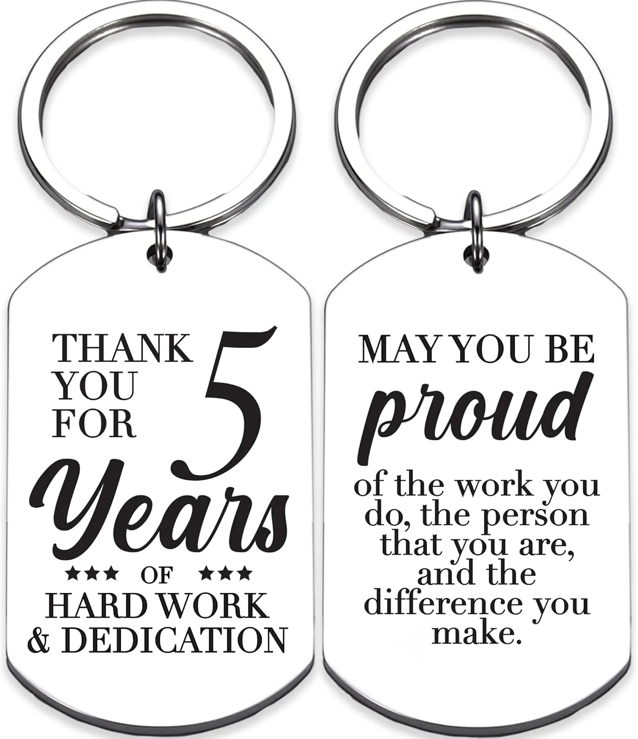 Rosa Vila Work Anniversary Keychain, Employee Gift for Work Anniversary, Coworker, 1-Year, 5-Year, 10-Year, 20-Year