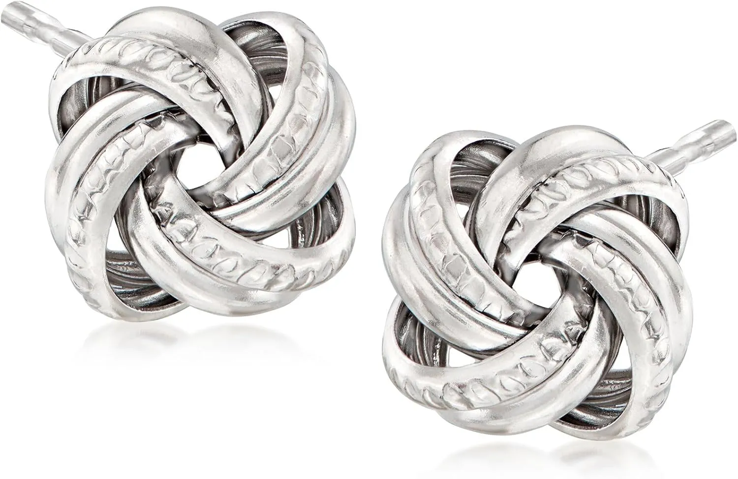 Ross-Simons Italian Sterling Silver Jewelry Set: Love Knot Necklace and Earrings