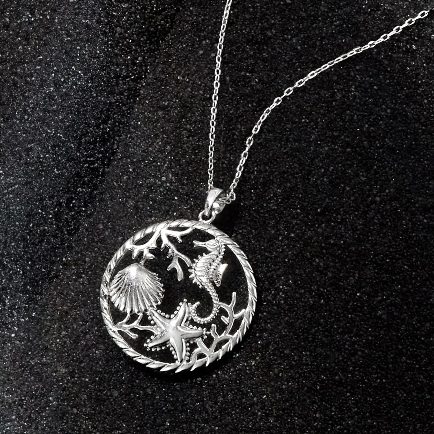 Ross-Simons Sterling Sea Life Pendant Necklace