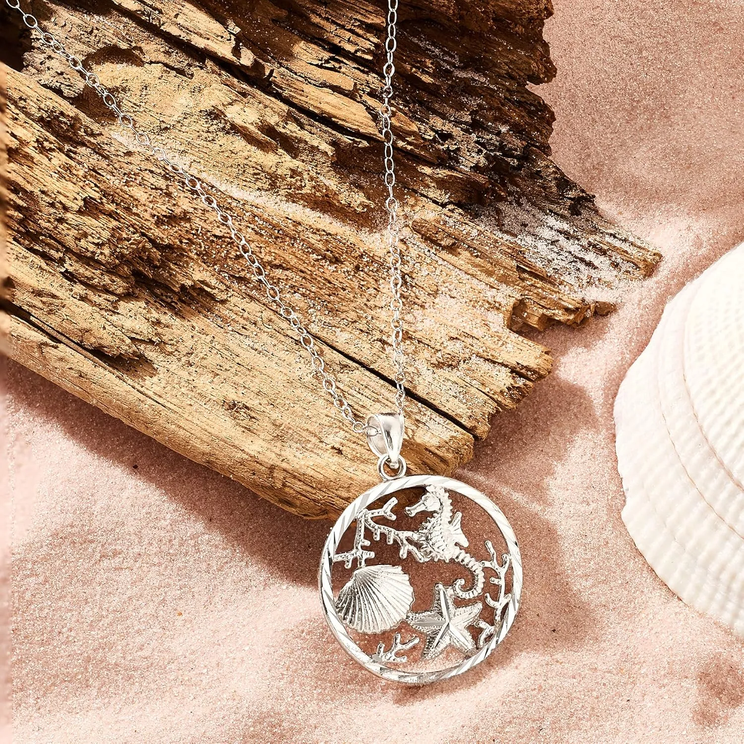 Ross-Simons Sterling Sea Life Pendant Necklace