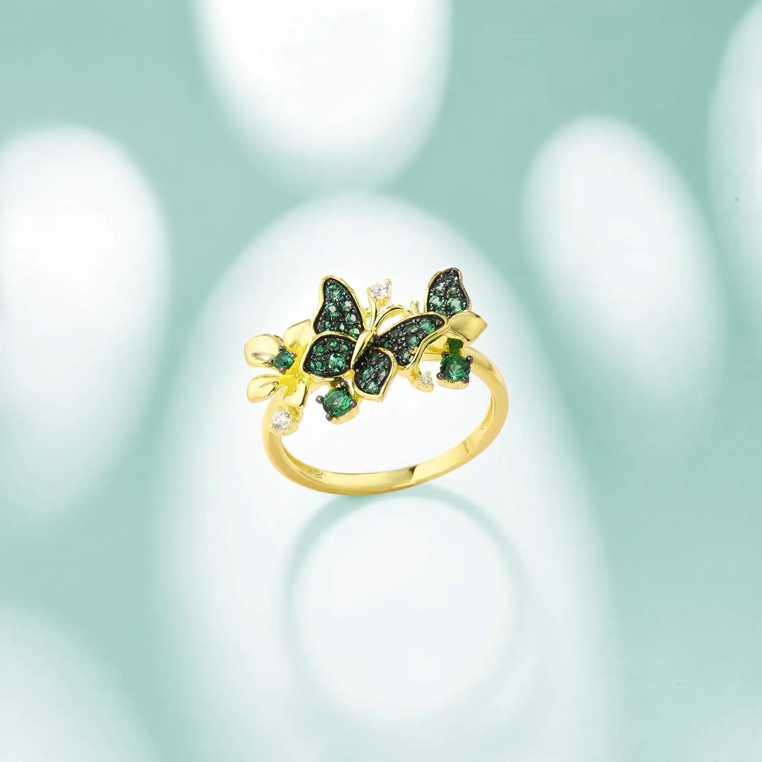 Santuzza Sterling Silver Butterfly Ring for Women