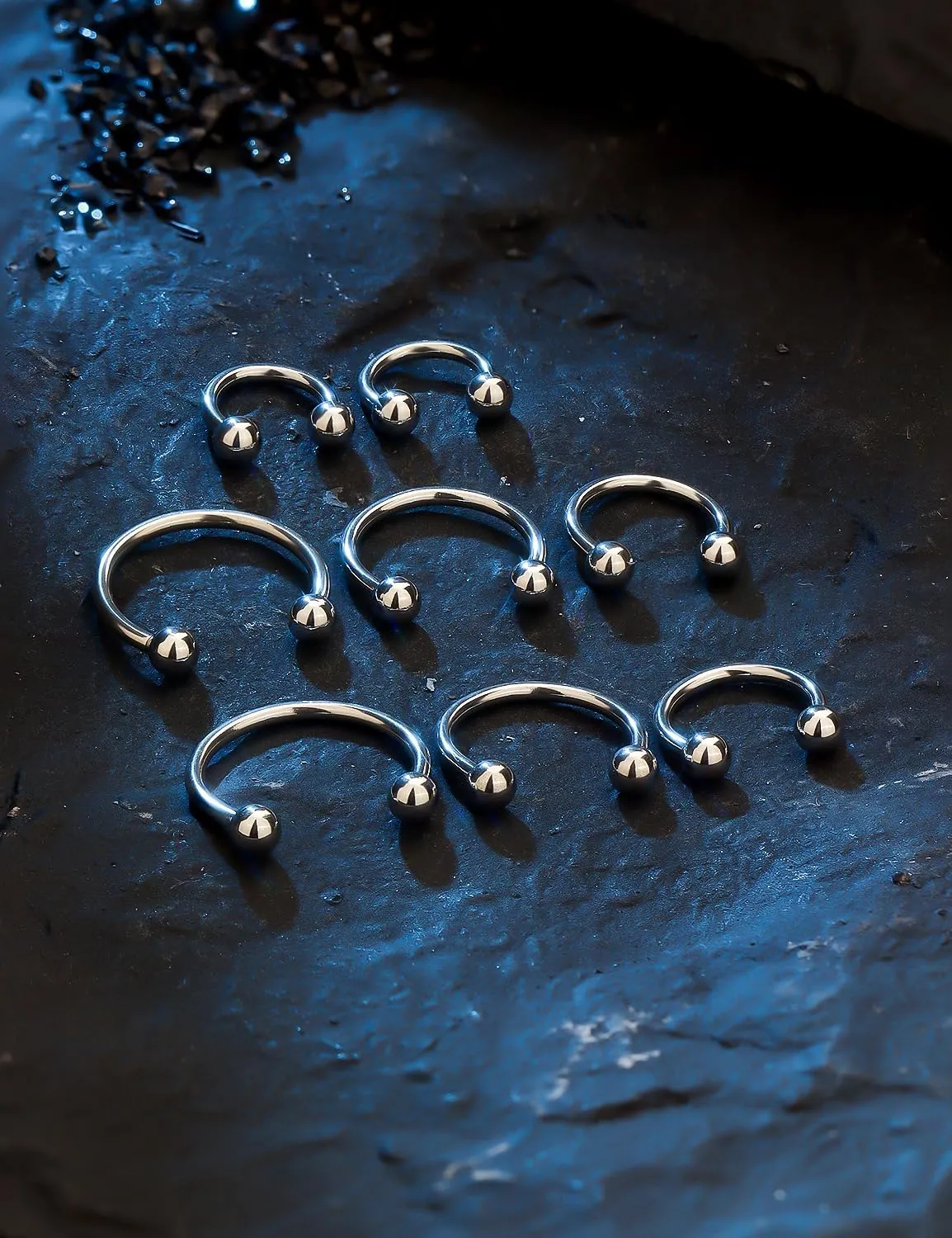 Silver/Gold/Black 16g Septum Ring/Septum Piercing/Small Septum Ring/Septum Nose Rings/Surgical Steel Septum Ring/Septum Horseshoe Rings/Horseshoe Earrings/Lip Ring for Women Men