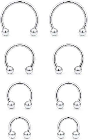 Silver/Gold/Black 16g Septum Ring/Septum Piercing/Small Septum Ring/Septum Nose Rings/Surgical Steel Septum Ring/Septum Horseshoe Rings/Horseshoe Earrings/Lip Ring for Women Men