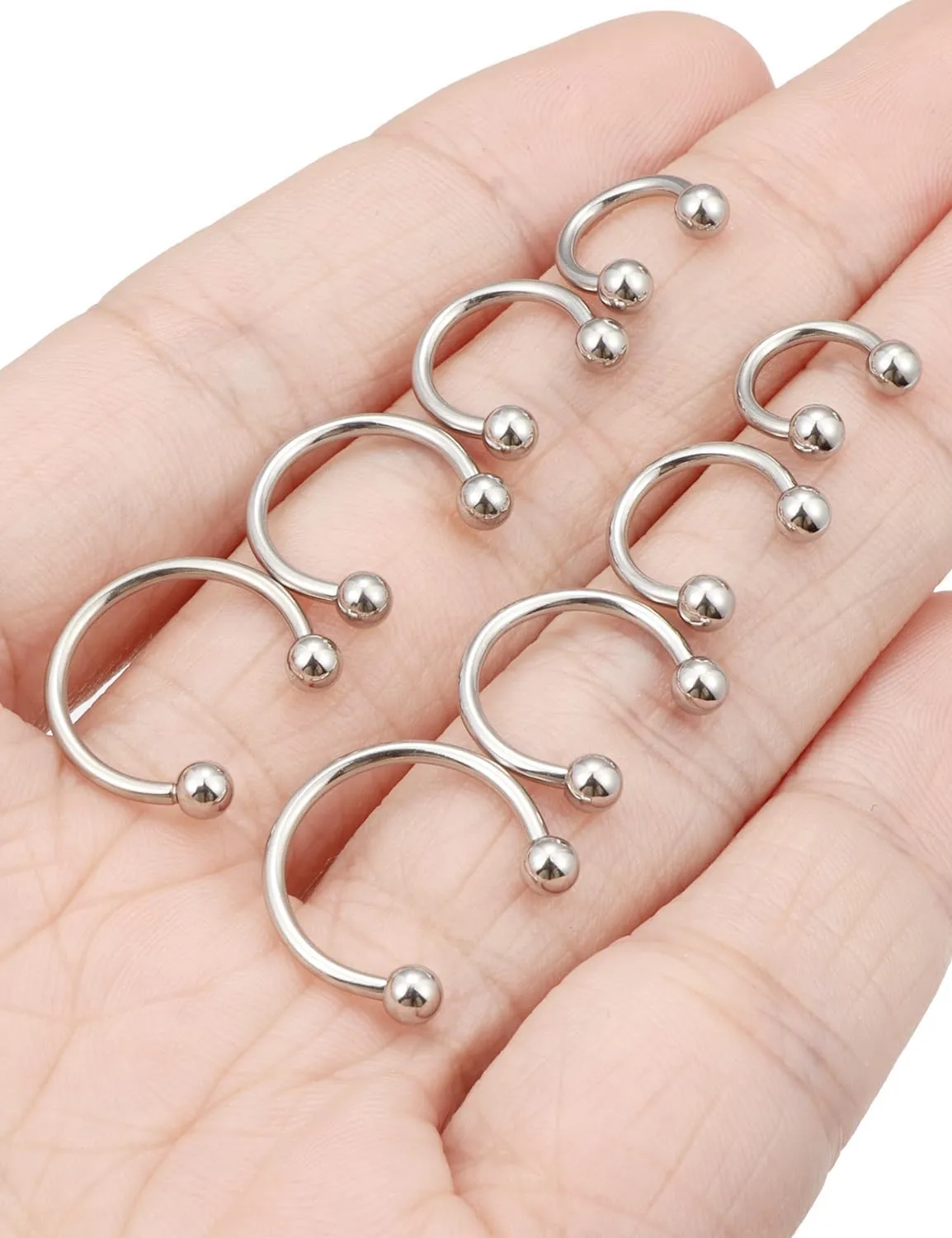 Silver/Gold/Black 16g Septum Ring/Septum Piercing/Small Septum Ring/Septum Nose Rings/Surgical Steel Septum Ring/Septum Horseshoe Rings/Horseshoe Earrings/Lip Ring for Women Men