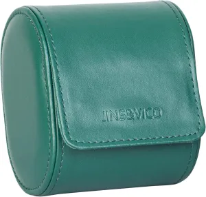 Single Watch Travel Case, PU Leather Watch Holder with Pillow, Watch Box Single for Men and Women, Watch Protecter, Watch Roll for Storage and Display(Green)