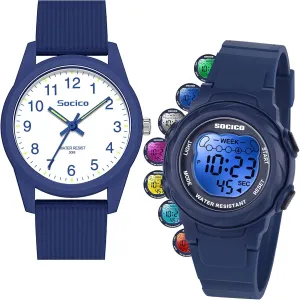 SOCICO Kids Watches for Boys & Girls  Digital 7 Color Lights, Stopwatch, Alarm & Analog Easy Time Learning  50M Waterproof, Soft Durable Bands, Great Gift for Ages 4-12