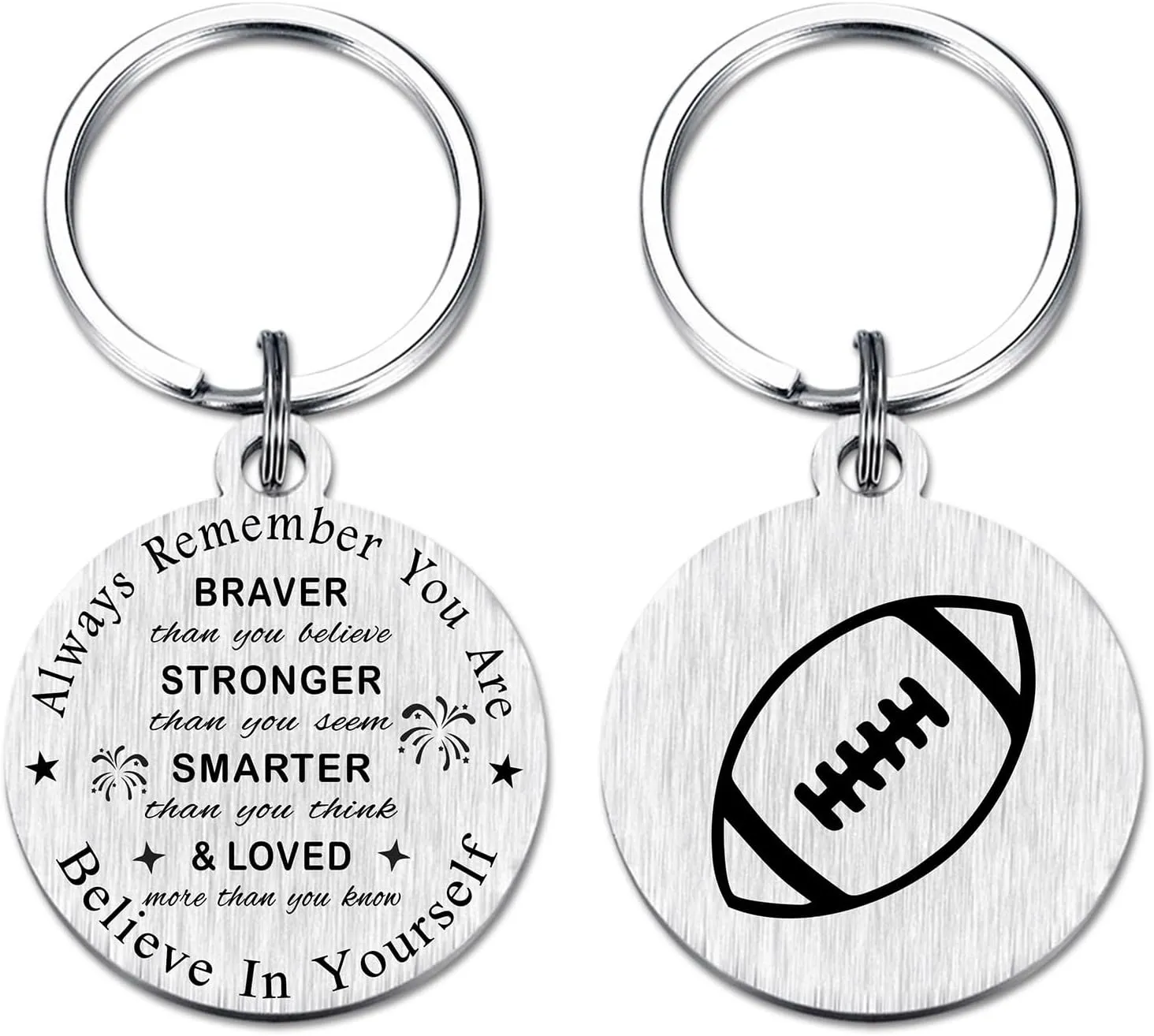 SOUSYOKYO Football Gifts for Women Men, Meaningful Football Birthday Keychain Teen Boy, Small Football Themed Stuff for Football Player