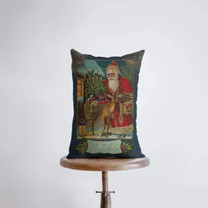 St. Nicholas | 12x18 | Vintage | Christmas Throw Pillow | Rustic Home Décor | Vintage Christmas Décor | Farmhouse Décor | Room Décor