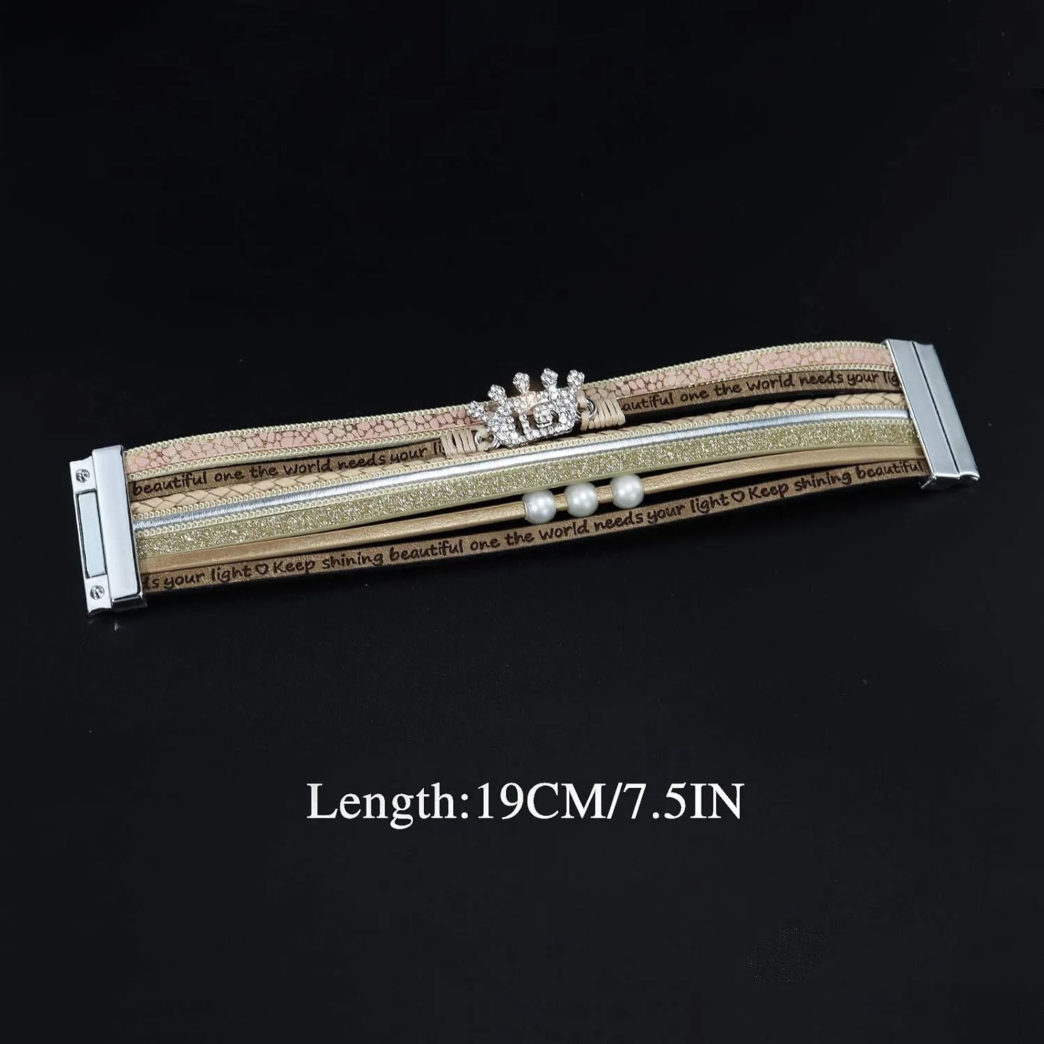 Suyi Birthday Gifts for Women Leather Wrap Bracelet Multilayer Magnetic Buckle Bracelet Birthday Jewelry for 14th 15th 16th 17th 18th 19th 20th