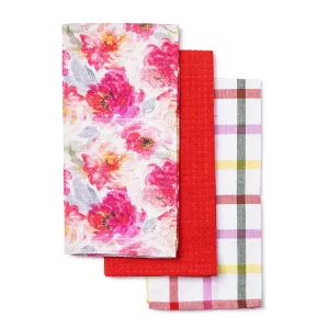 Tea Towels (Peony Floral Cotton Kitchen Towel