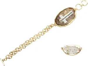 The Quiet Witness 4030515 Serenity Prayer Spoon Style Bracelet AA One Day at A Time God Grant Me