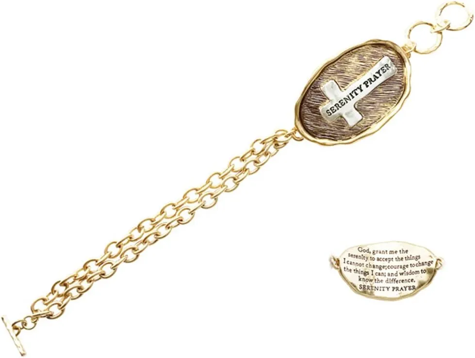 The Quiet Witness 4030515 Serenity Prayer Spoon Style Bracelet AA One Day at A Time God Grant Me