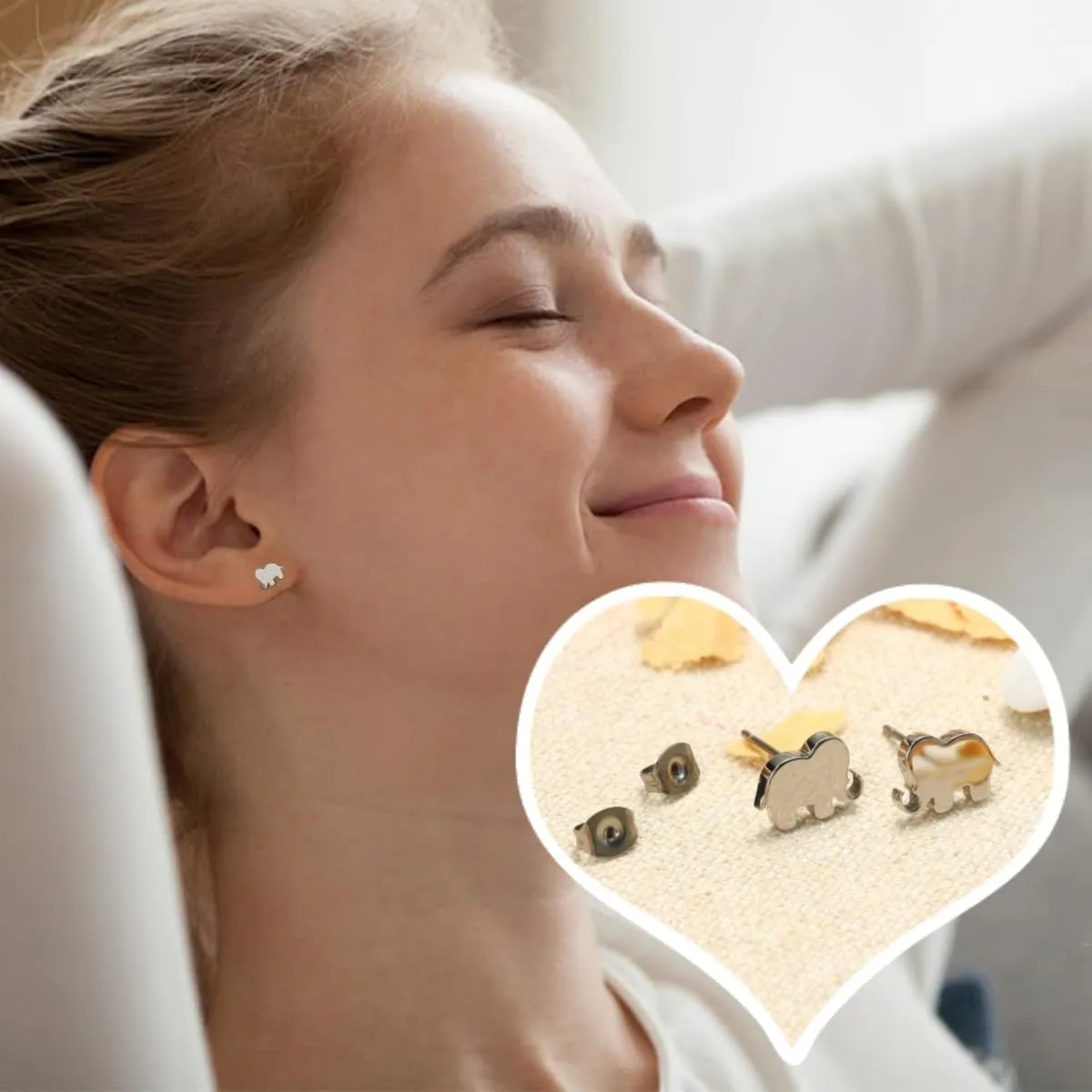Titanium Earrings Studs for Women, Cute Lovely Animal Cat Paw Dinosaur Butterfly Implant Grade Hypoallergenic Surgical Pure Titanium Earrings for Sensitive Ears