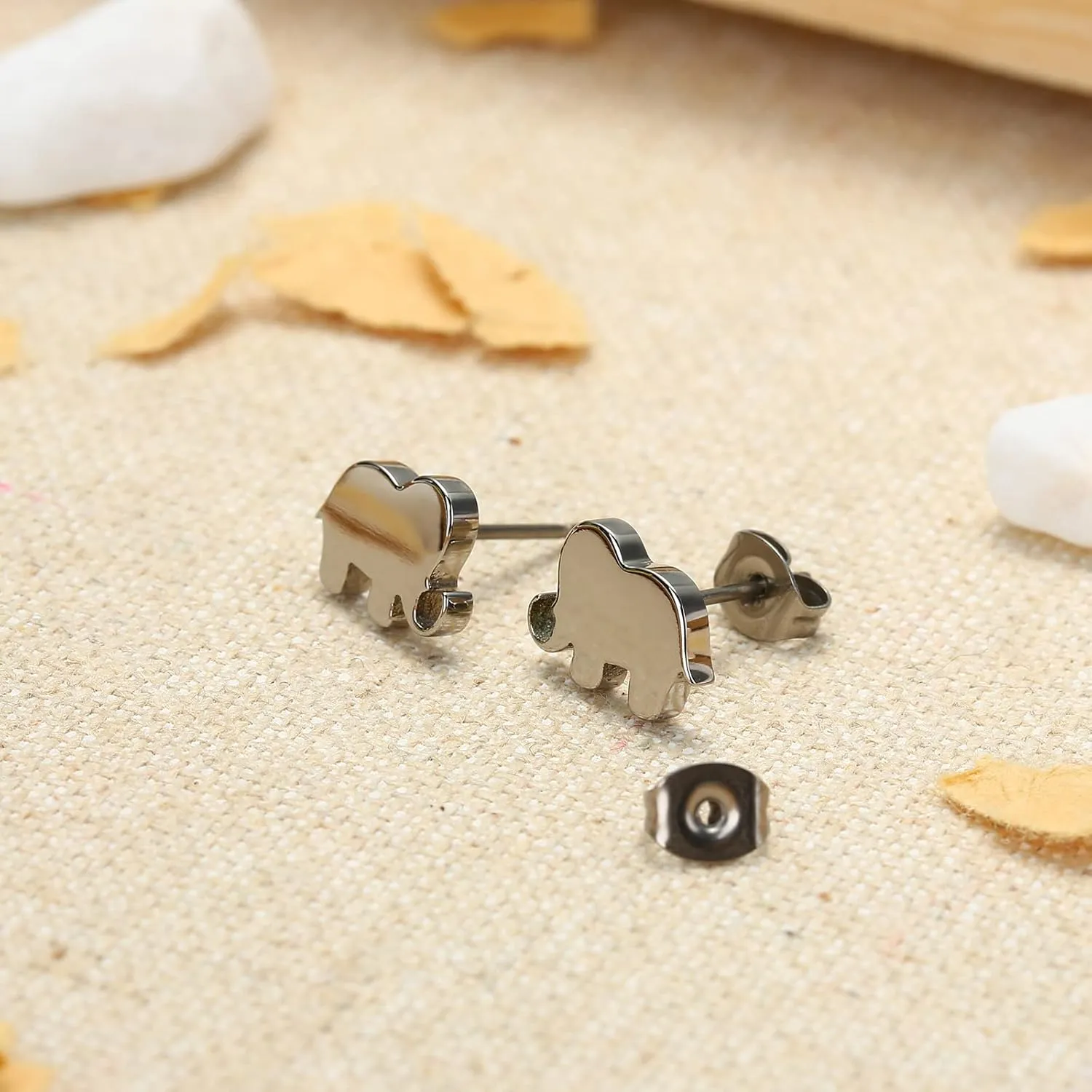 Titanium Earrings Studs for Women, Cute Lovely Animal Cat Paw Dinosaur Butterfly Implant Grade Hypoallergenic Surgical Pure Titanium Earrings for Sensitive Ears
