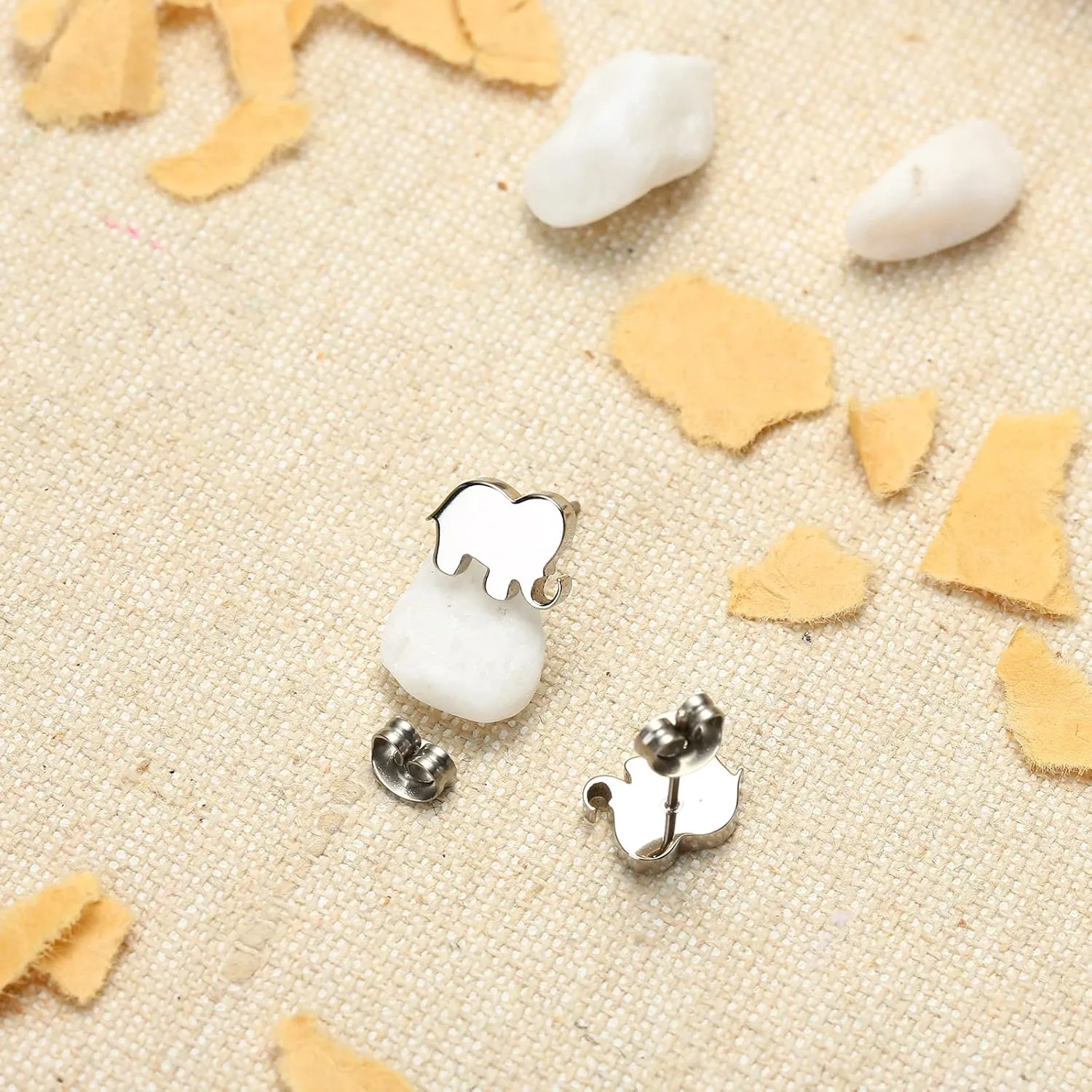 Titanium Earrings Studs for Women, Cute Lovely Animal Cat Paw Dinosaur Butterfly Implant Grade Hypoallergenic Surgical Pure Titanium Earrings for Sensitive Ears