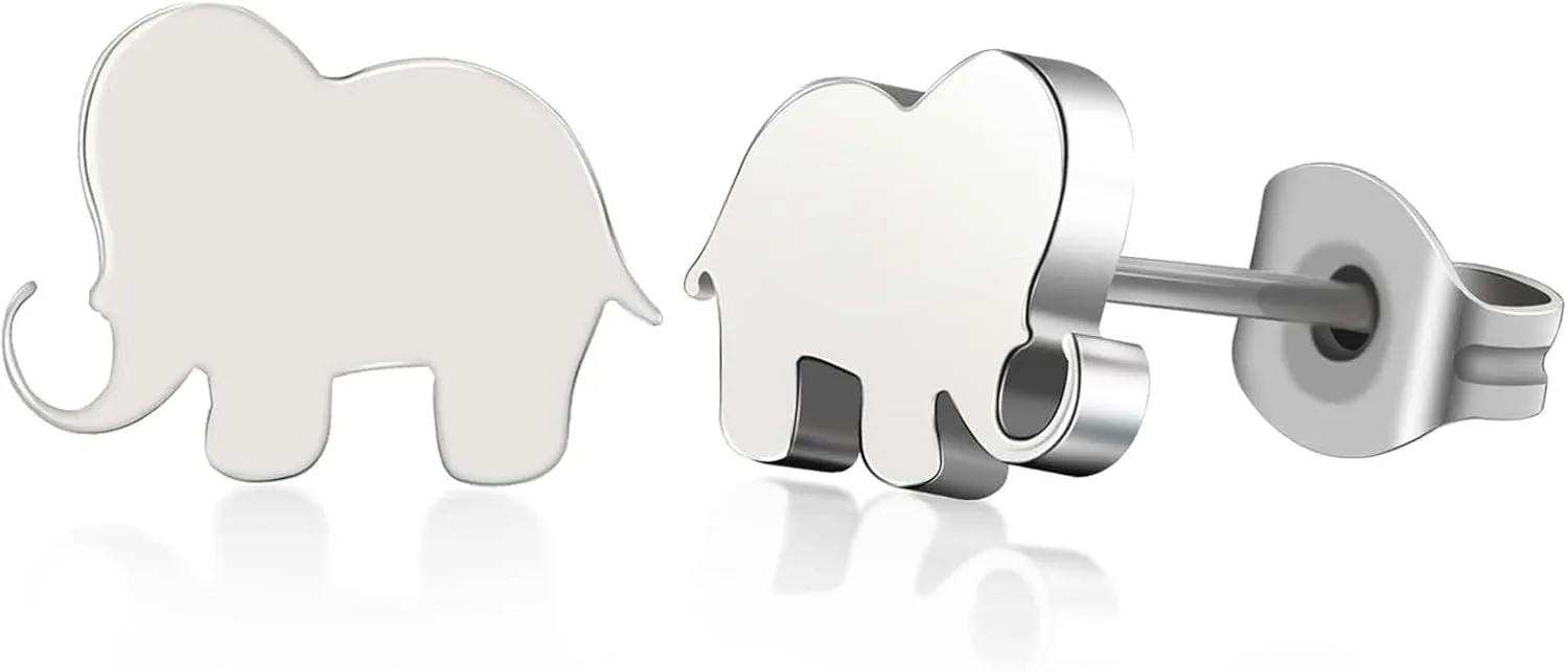 Titanium Earrings Studs for Women, Cute Lovely Animal Cat Paw Dinosaur Butterfly Implant Grade Hypoallergenic Surgical Pure Titanium Earrings for Sensitive Ears