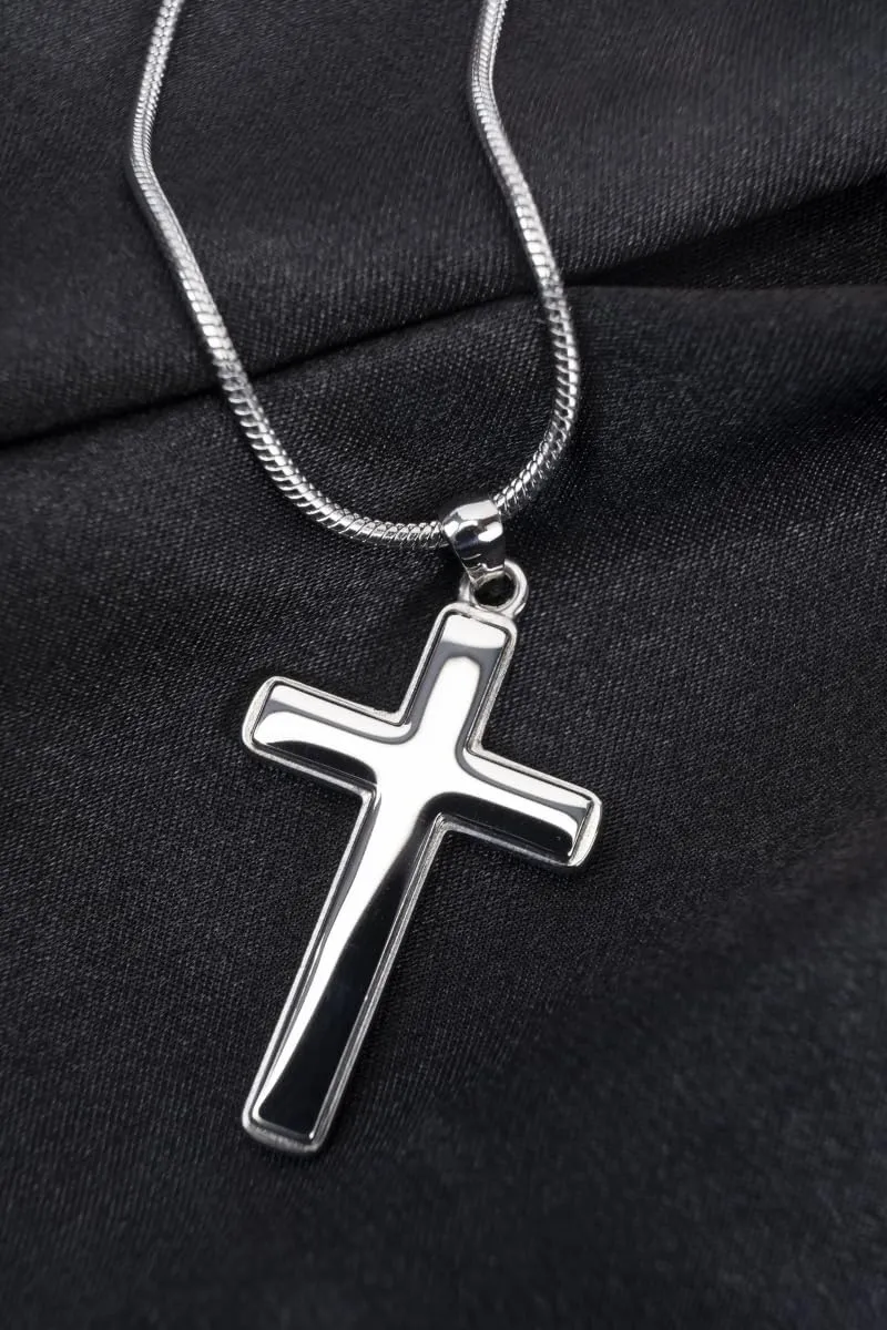 To My Man Cross Necklace Custom Name For Men, Personalized Meaningful Cross Chain For Men, Best Valentine Necklace Gifts For Future Husband, Cross Chain For Boyfriend Fiance