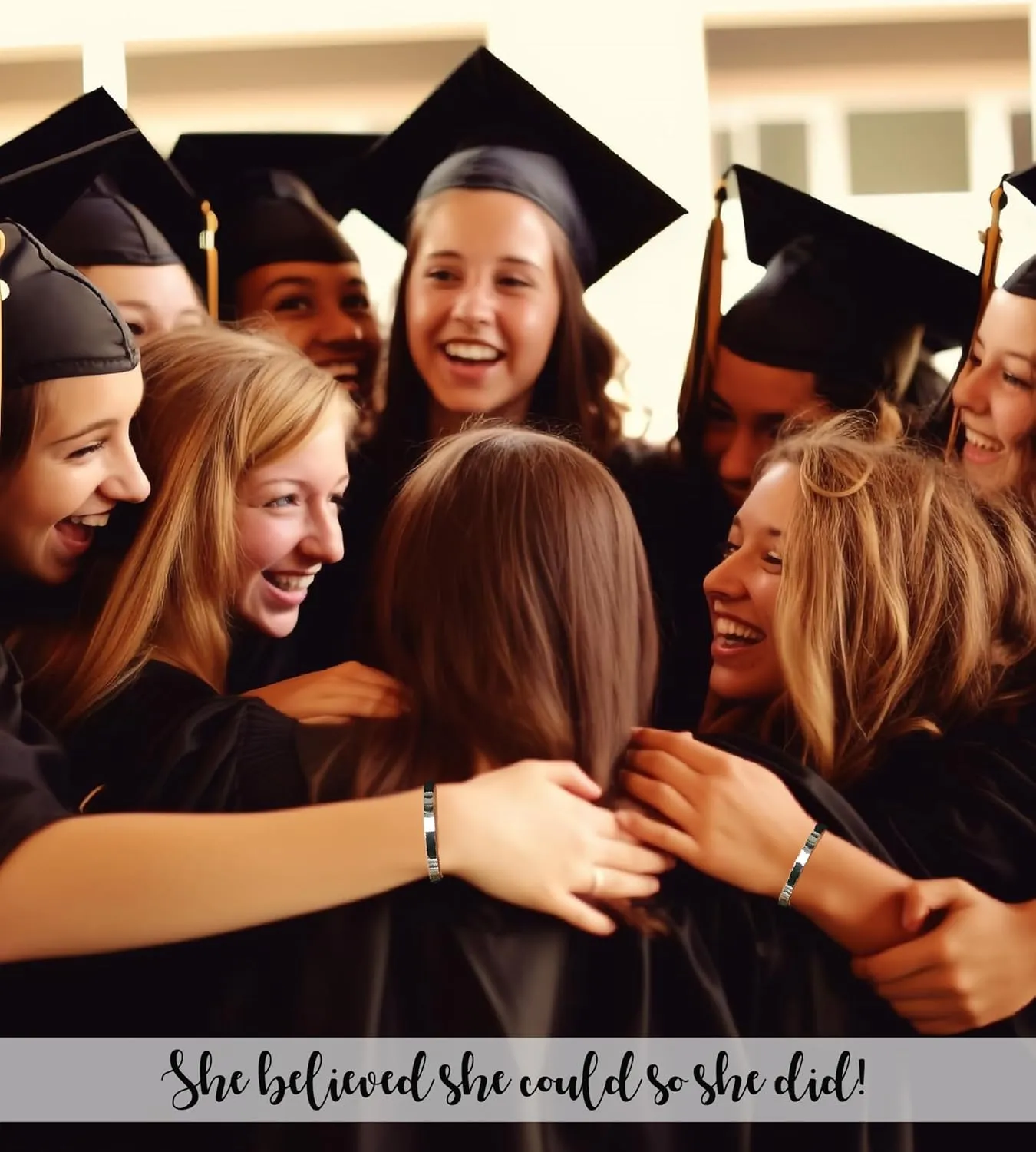 TONY & SANDY 2024 Graduation Gifts for Her Inspirational Bracelet Graduation Gifts for Girls High School Middle College Graduate - With Graduation Box and Meaningful Cards