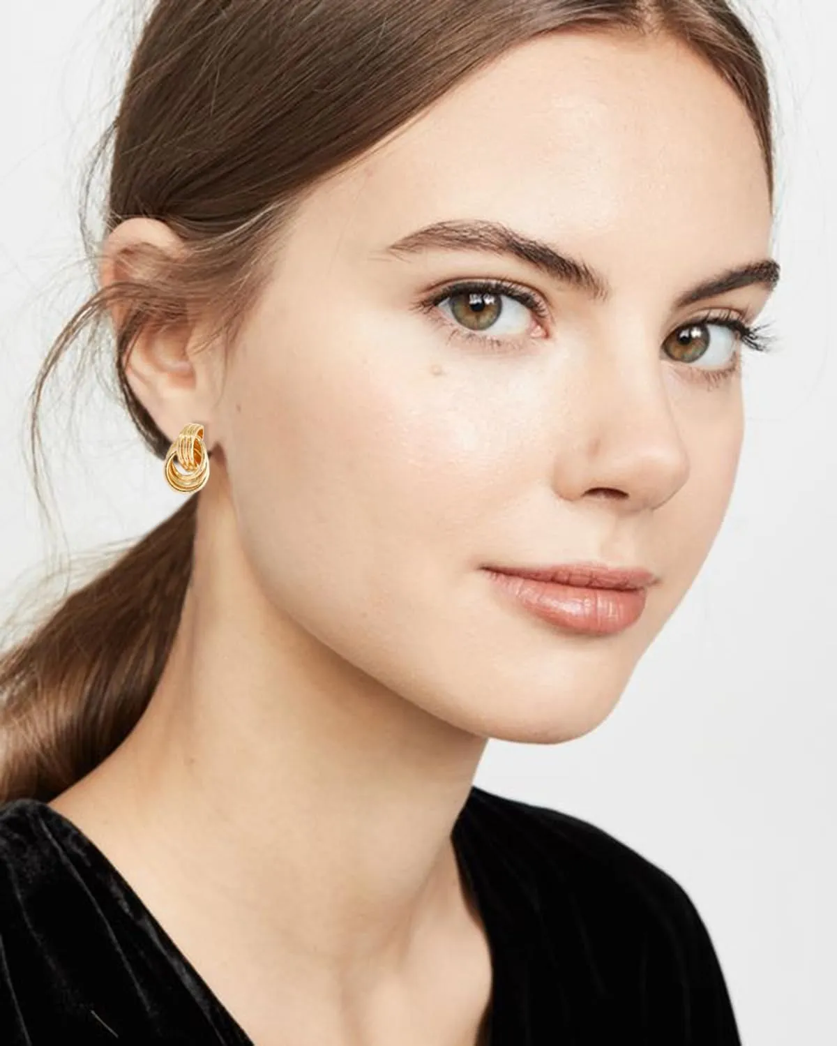 Trendy Gold Knot Heart Earrings for Women Colored Drop Dangle Statement Earrings Chunky Link Earring Jewelry