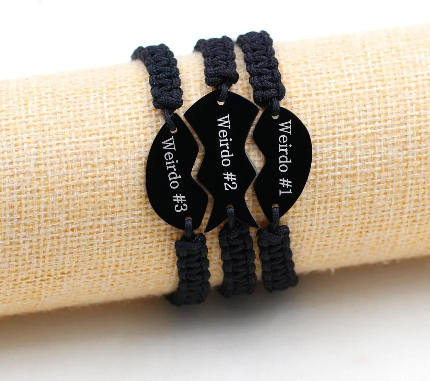 Uloveido Mom Dad Daughter Best Friends Forever Bitch 1/2/3 Family Friendship Bracelets for Mother Daddy Daughter Best Friends