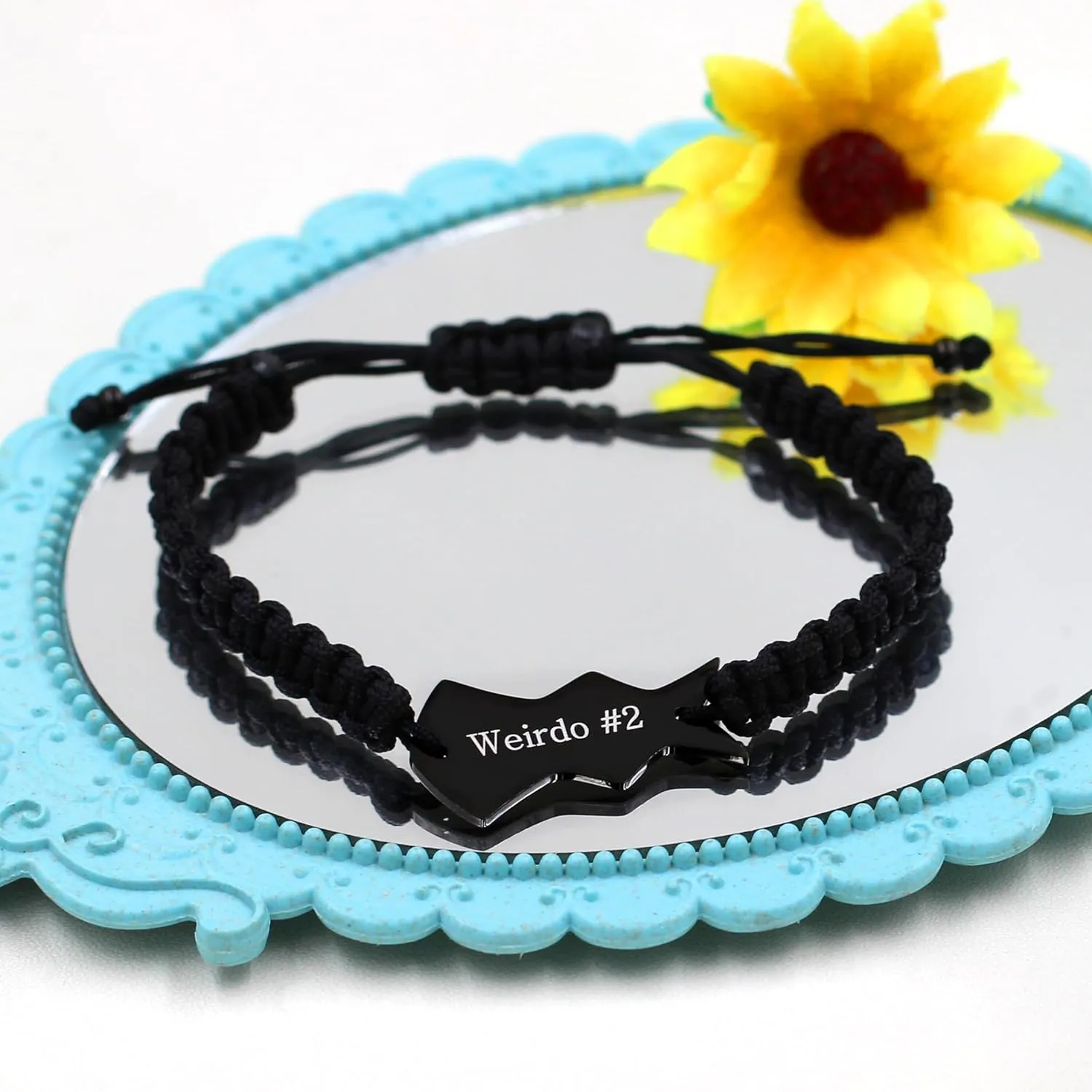 Uloveido Mom Dad Daughter Best Friends Forever Bitch 1/2/3 Family Friendship Bracelets for Mother Daddy Daughter Best Friends