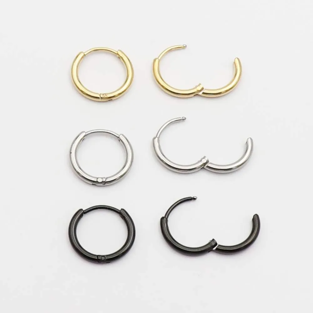 Unisex 18K Real Gold Plating Surgical Steel Sleeper Tiny Hoop Earrings,Nose Ring Septum Ring Helix Ring Daith Ring Lip Ring Nipple Ring Snug Ring Rook Ring Body Piercing Jewelry