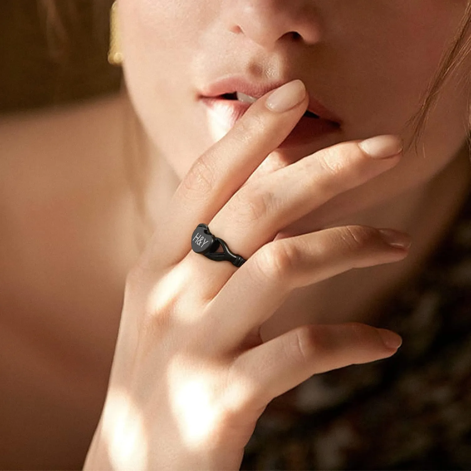 Urn Rings for Ashes for Women, Personalized Stainless Steel Cremation Ring with Ashes for Funeral Keepsake Gift Memorial Jewelry