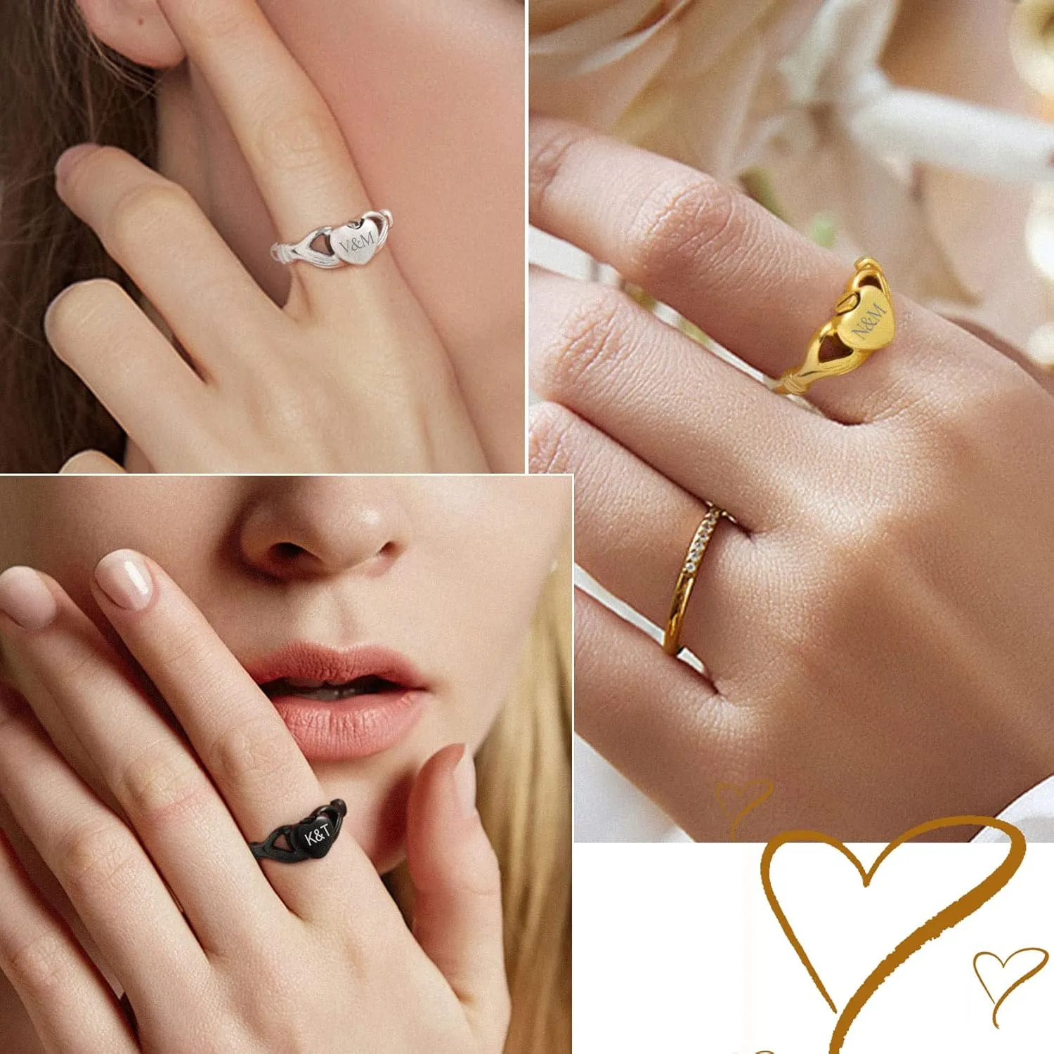 Urn Rings for Ashes for Women, Personalized Stainless Steel Cremation Ring with Ashes for Funeral Keepsake Gift Memorial Jewelry