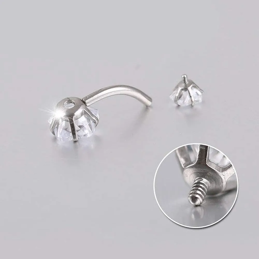 VCMART Belly Button Ring Short Bar Belly Ring Short Belly Button Rings Surgical Steel 6mm Belly Rings for Women Small Belly Button Piercing Navel Rings Piercing Jewelry