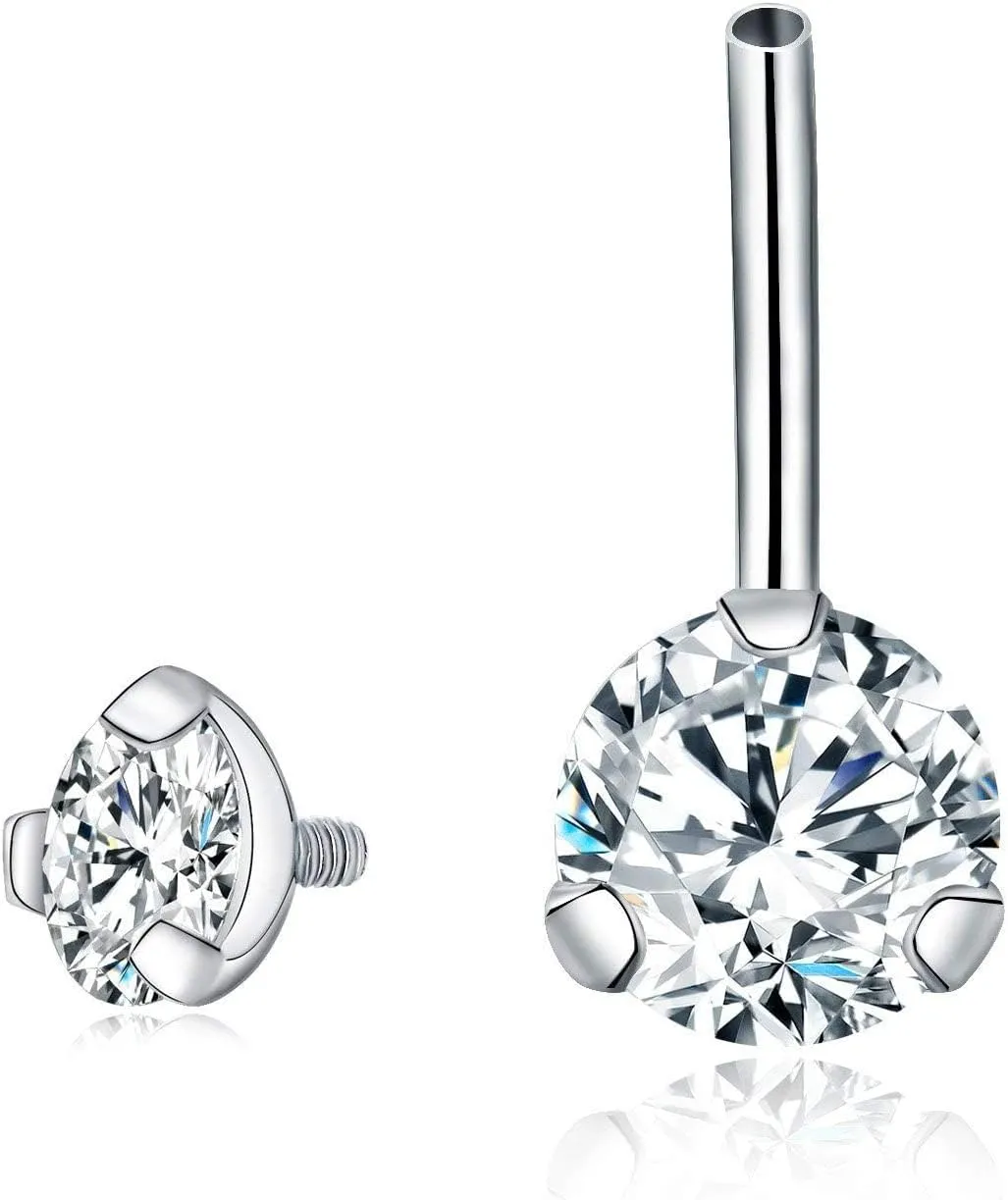 VCMART Belly Button Ring Short Bar Belly Ring Short Belly Button Rings Surgical Steel 6mm Belly Rings for Women Small Belly Button Piercing Navel Rings Piercing Jewelry