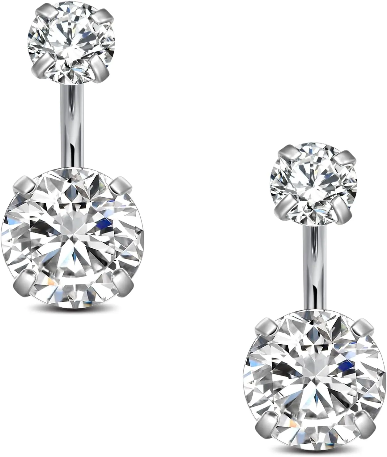 VCMART Belly Button Ring Short Bar Belly Ring Short Belly Button Rings Surgical Steel 6mm Belly Rings for Women Small Belly Button Piercing Navel Rings Piercing Jewelry