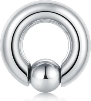 VCMART Captive Bead Rings Silver Spring Action CBR Monster Screwball Rings 00G-0G-2G-4G-6G-8G-10G-12G 12mm/16mm/19mm 316L Surgical Steel Pierced Body Jewelry Sold Individually
