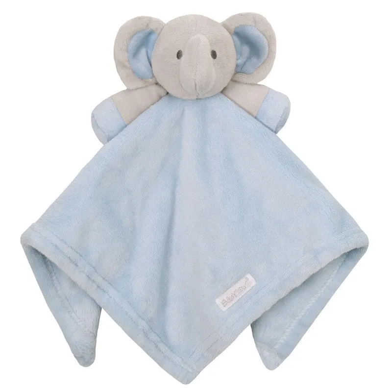 White, blue & pink Elephant Comforter